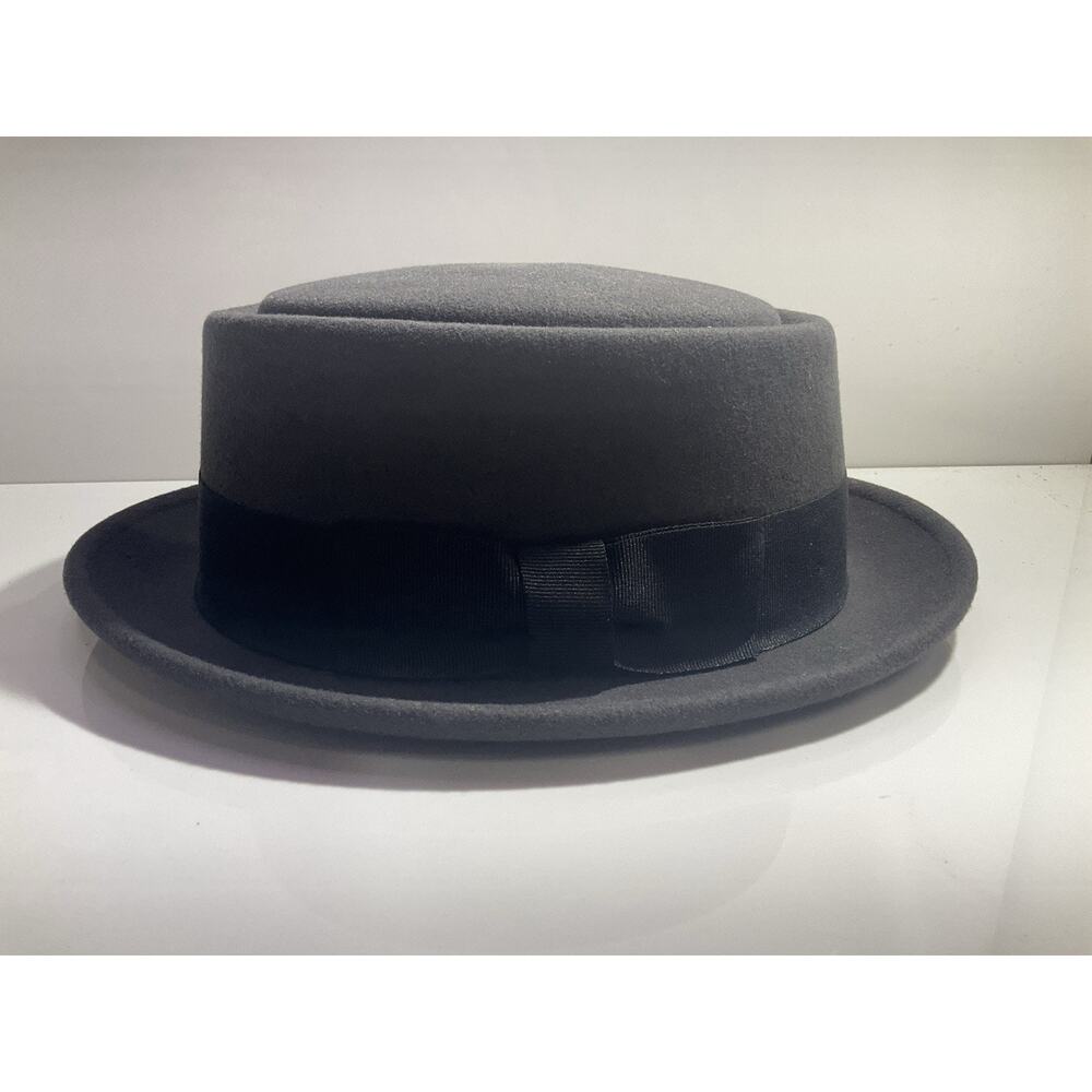 Jaxon Unisex Size Large Gray Fedora Wool Felt Hat Wide Brim